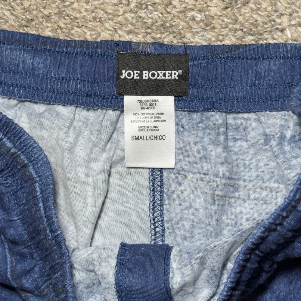 NWT Joe Boxer Men Blue Denim Print Pajama Pants Faux Distressed Lounge Sleepwear